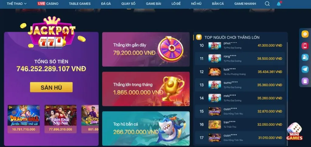 Khám phá các trò chơi casino vnbet88